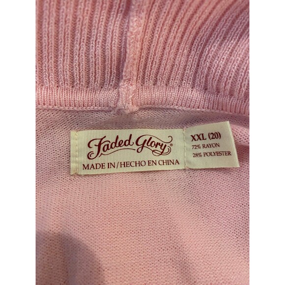 Faded Glory  Pink Open Front Cardigan Size XXL -   Dressy Casual - Picture 8 of 11